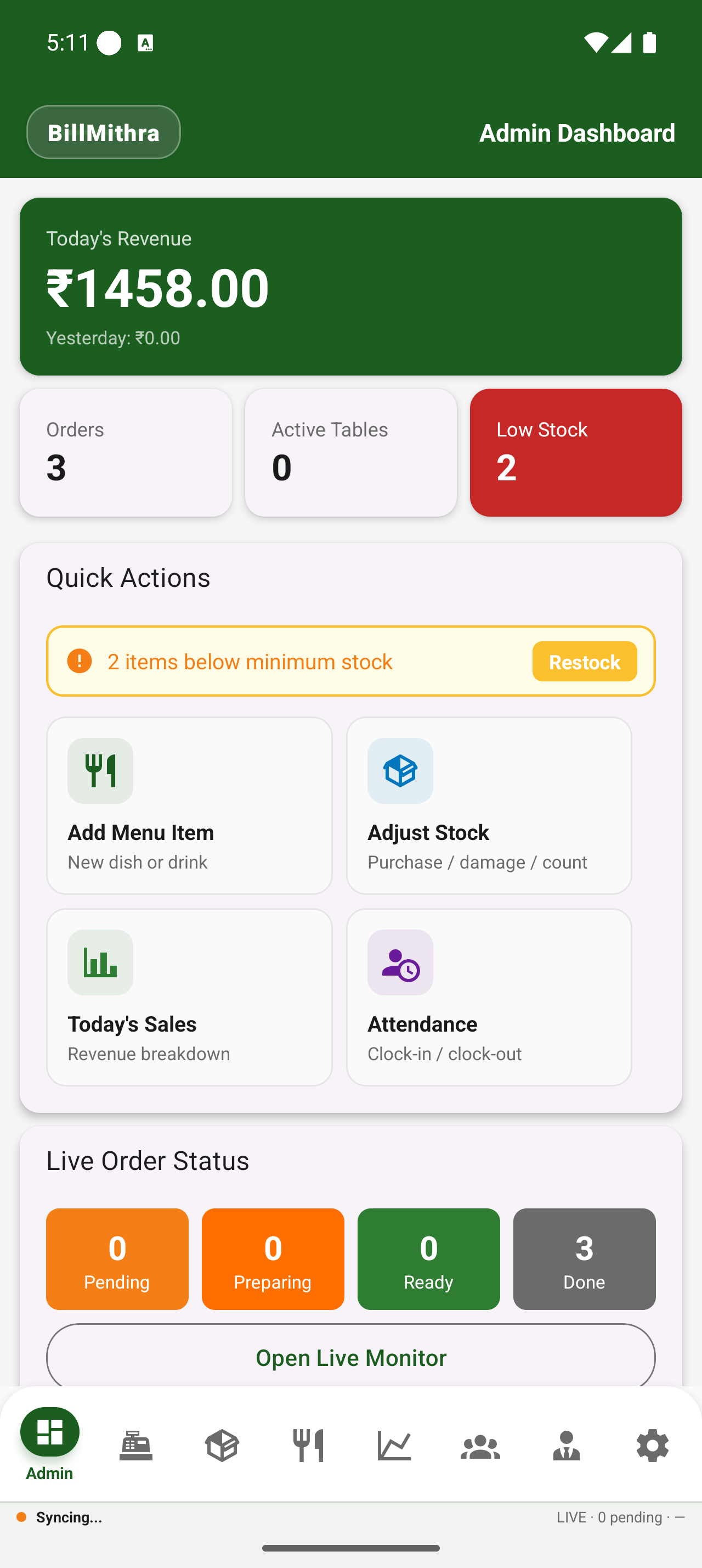 Admin Dashboard